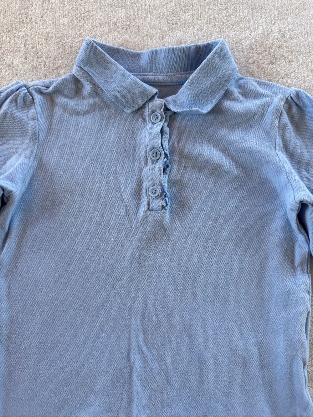 Uniform-Girls Light Blue Polo Top and Navy Pants Set Size 4T - Picture 3 of 11